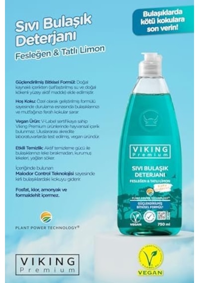 Premium Bulaşık Deterjanı Fesleğen & Limon 750 Ml