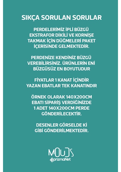 Mavi Müzik Desenli Fon Perde Genç Odası Oturma Odası Süet Dijital Baskılı Ekstrafor Büzgü Tek Kanat Çok Renkli