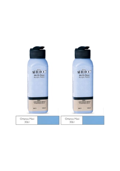 2 Li Akrilik Boya 140 Ml Renk Seçmeli Canlı Ve Pastel 3061 - Ortanca Mavi
