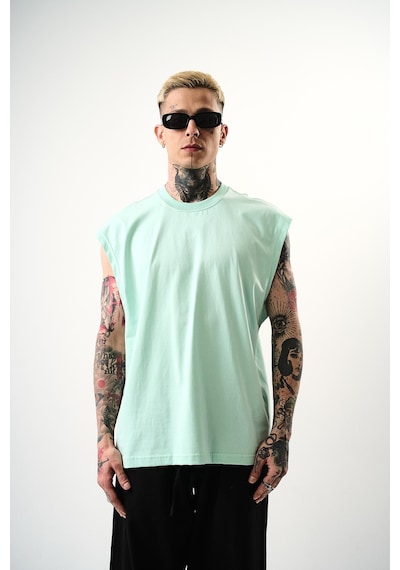 Respire Erkek Basic Tank Top Atlet Su Yeşili