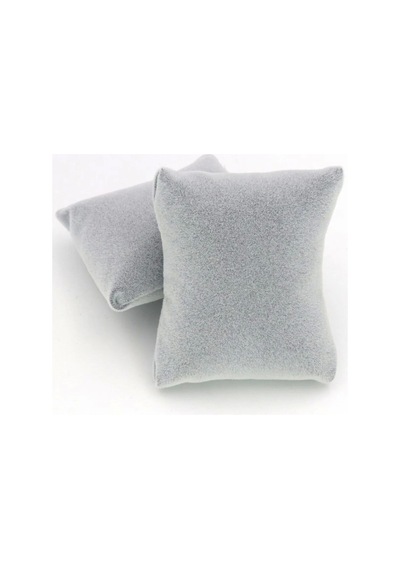 Yerli Üretim Süet Kumaş Gri Renk 5 Adet 8/8 Cm Takı Yastığı Çok Renkli