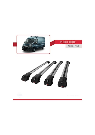 Peugeot Boxer 2006 Ve Sonrası İle Uyumlu Ace-1 Ara Atkı Tavan Barı Gri 4 Adet Bar