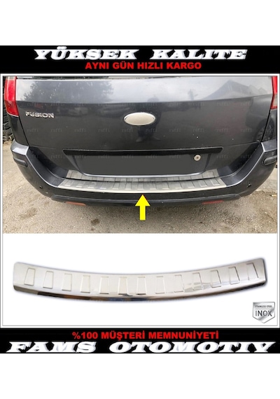 Ford Fusıon Krom Arka Tampon Koruma P.Çelik 2002+
