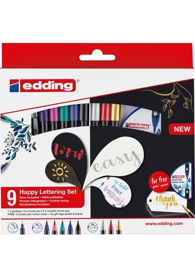 Edding Happy Başlangıç Yazı Seti 9'lu Edding Happy Başlangıç Yazı Seti 9'lu