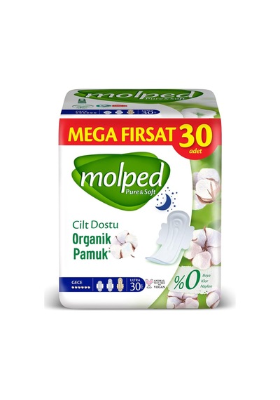 Pure&soft Ultra Hijyenik Ped Gece Mega Fırsat 30 Adet