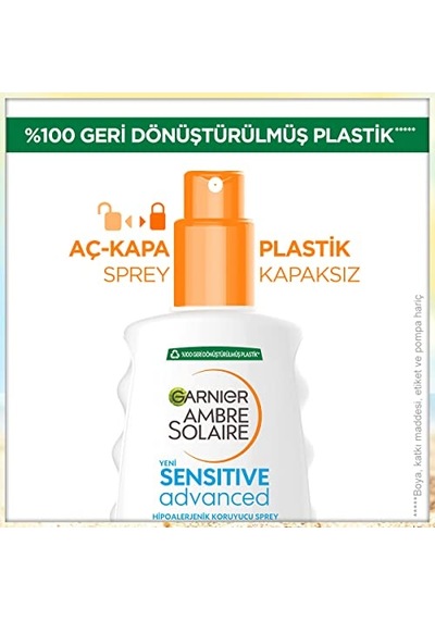 Garnier Ambre Solaire Sensitive Advanced Güneş Koruyucu Sprey Gkf50+ 150ml