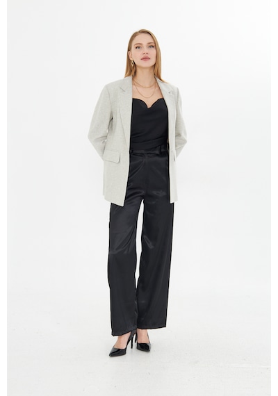 Simli Blazer Ceket Gri