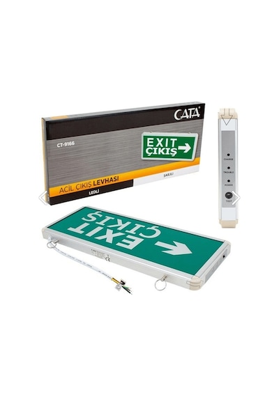 5 Adet Cata Ct 9166 3w Çift Yönlü Ledli Exıt Çıkış Armatürü