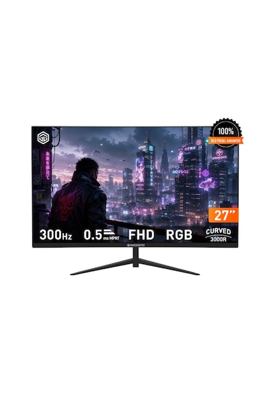 Gamebooster Lyris Ff30 27'' 300hz 0.5ms Hdmı Dp Adaptive Sync Fhd Va Curved 3000r Gaming Monitör