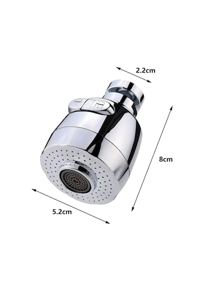 Ayt Sunup Sn-27114 2 Kademeli Su Tasarruflu Musluk Başlığı 360 Derece 80x52x22mm