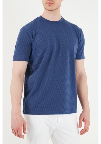 Buratti Pamuklu Bisiklet Yaka Kısa Kollu T Shirt Erkek T Shirt 5904115 İndigo