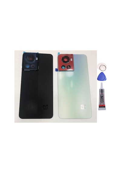One Plus 10r Siyah Arka Kapak Batarya Kapağı Pil Kapağı Yapışkan Ve Sökme Aparatıyla Beraber Full Set Siyah
