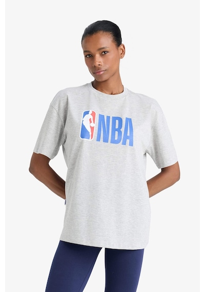 DeFactoFit NBA Wordmark Boxy Fit Bisiklet Yaka Kısa Kollu Tişört Z3128AZ25SMGR210