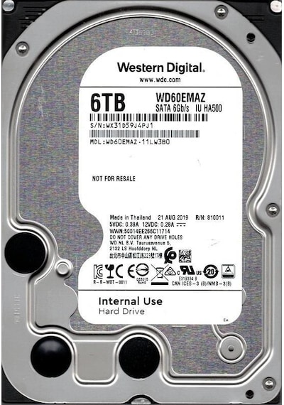 WD WD60EMAZ 3.5" 6 TB 5400 RPM SATA 3 HDD