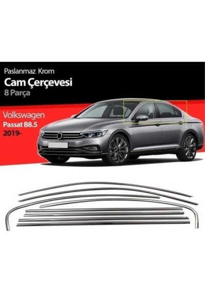 Vw Passat B 8,5 Sd Krom Cam Çerçevesi 8 Parça Tamtur 2020+ Uyumlu