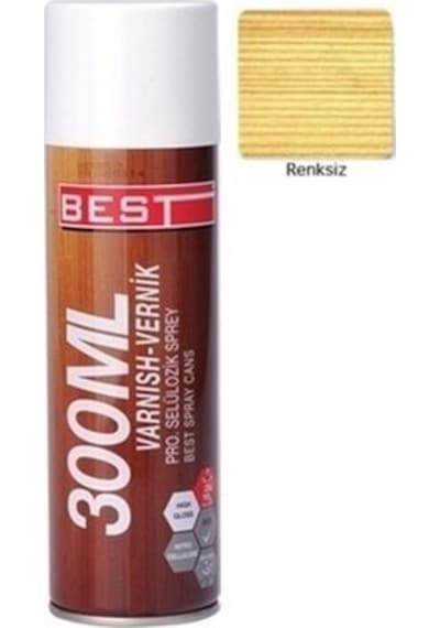 Best Selülozik Sprey Vernik Renksiz 300 ML.