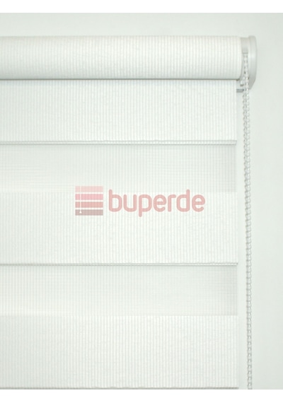 Buperde Beyaz Eko Bambu Zebra Stor Perde