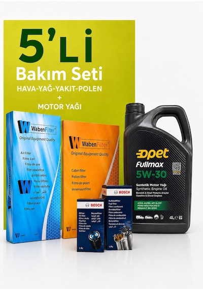 Bosch-waben Seat Arona 1.6 Tdı Filtre Bakım Seti-opet 5w30 4 Lt 2018-2020