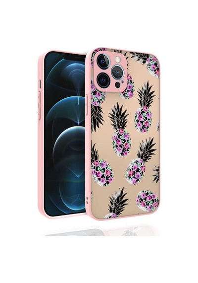 Apple Uyumlu  iPhone 12 Pro Max Kılıf Desenli Kamera Korumalı Parlak Zor