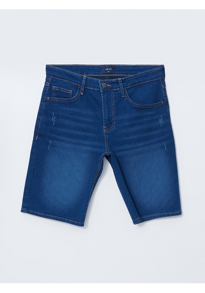 Lcw Eco İndigo Süper Skinny Fit Erkek Jean Şort