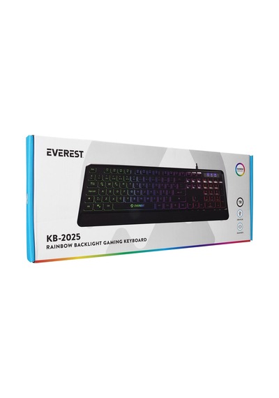 Rampage Kb-2025 Siyah Usb Rainbow Backlight Membrane Gaming Oyuncu Klavye