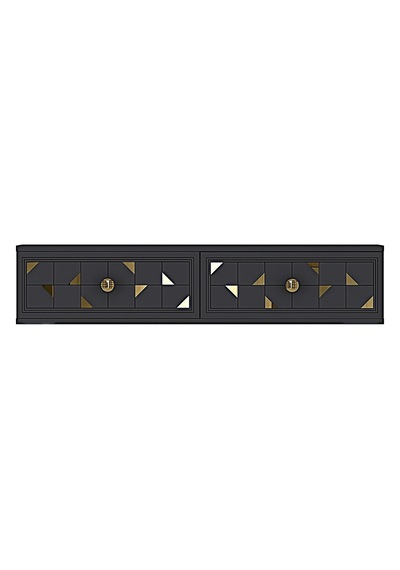 Da1207ag Moka Dresuar Ve Antre Rafı Antrasit-gold 120cm Antrasit - Altın
