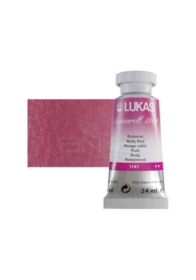 Lukas Aquarell 1862 Artist 24ml Sulu Boya 1141 Ruby Red Seri 2 Diğer
