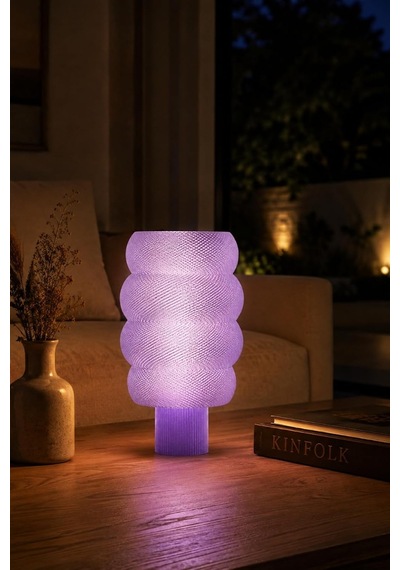 Bloom Dekoratif Masa Lambası, E27 Led, 33 Cm, Lavanta Diğer