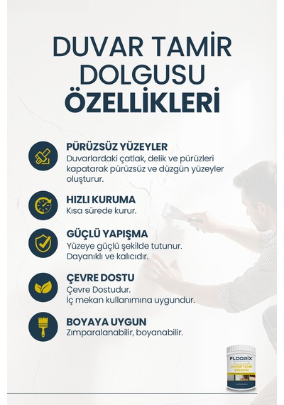 Floorix Duvar Tamir Dolgusu 1 Kg