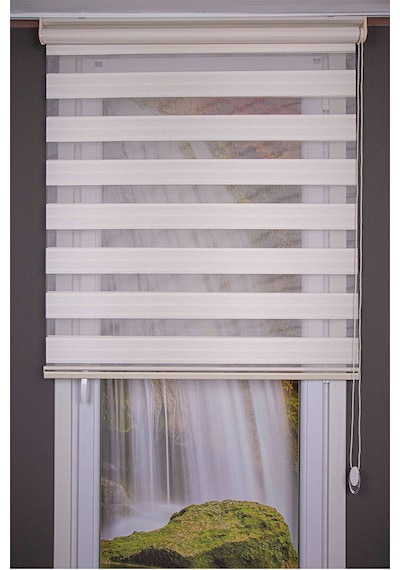 Oba Perde Keten Zebra Perde Beyaz 100 x 190