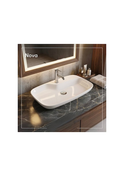 Cerastyle Nova 70 Cm Tezgah Üstü Çanak Lavabo Yeşil