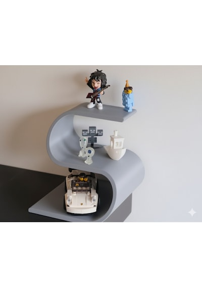 Modern Figür Sergileme Rafı 3d Baskı Pla 15x16 Cm Koleksiyonluk Stand