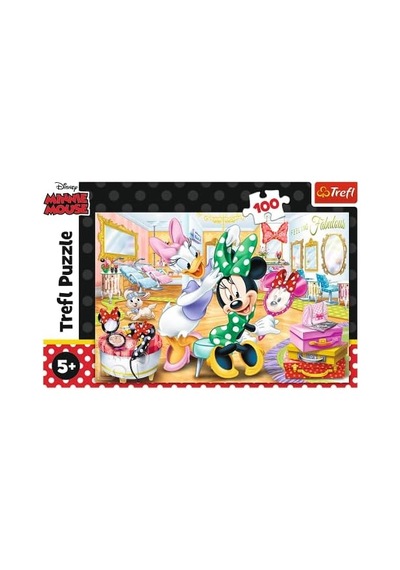 , Yapboz, Minnie Güzellik Stüdyosunda, Minnie, 100 Parça, 5 Yaşından Büyük Çocuklar İçin