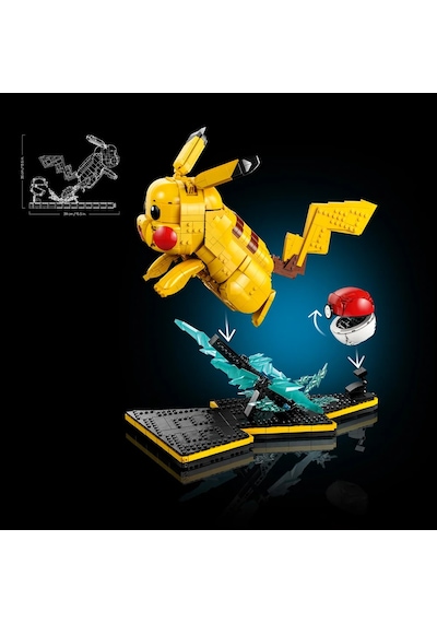 LEGO® Pokémon™ Pikachu ve Poké Topu 72152 - Yetişkinler için Duruşu Ayarlanabilir Figür İçeren Video Oyunu Modeli Yapım Seti (2050 Parça)