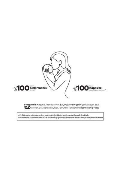 Sleepy Bio Natural Premium Plus Airbag Comfort Bebek Bezi 3 Beden Süper Paket 112 Adet 3 Numara