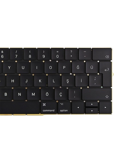 Macbook Pro 13" Touch 2016/2017 Uyumlu A1706 Klavye - Büyük Enter Tr Q