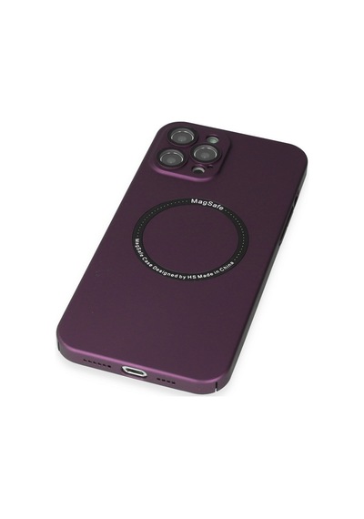 Apple iPhone Uyumlu  12 Pro Uyumlu Kılıf Jack Magneticsafe Lens Silikon - Mürdüm