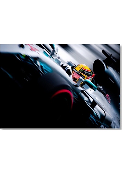 Cakasepetim Lewis Hamilton Mersedes İle Formula 1 Görseli Ahşap Mdf Tablo