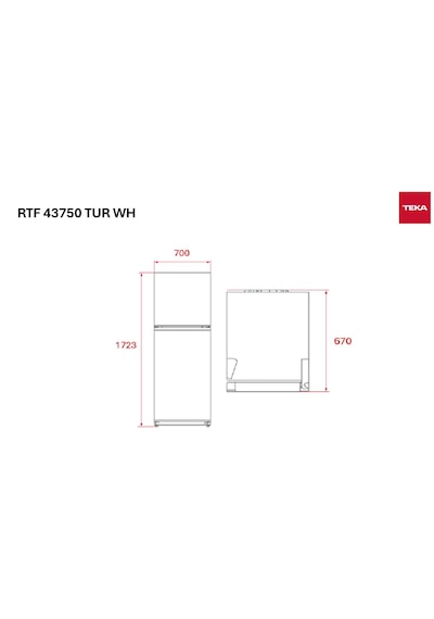 Teka RTF 43750 WH 413 L Beyaz Çift Kapılı No Frost Buzdolabı