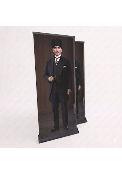 Atatürk Poster Baskılı Pro Roll Up Banner 100x200cm No:6 Diğer
