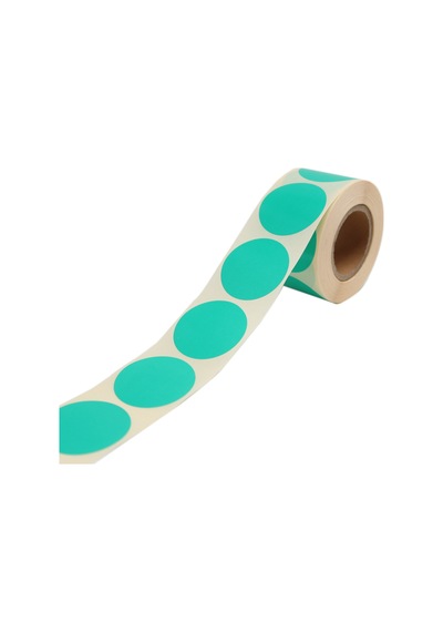 Kuşe Renkli Zemin Baskılı 40mm Çap Etiket 500 Adet