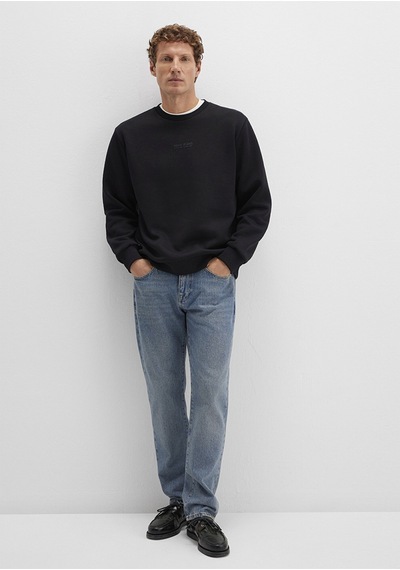 Mavi - Mavi Jeans Detaylı Siyah Sweatshirt 0s10586-900 Siyah