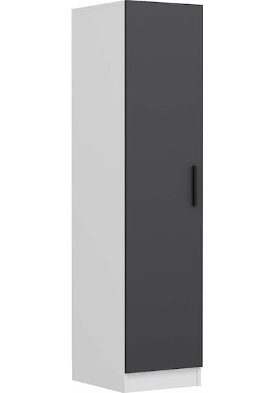 Minar Kale 1 Kapaklı Dolap Beyaz - Antrasit 210cm