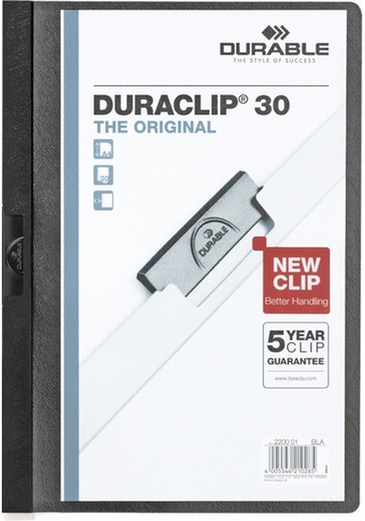 Durable Sıkıştırmalı Dosya Duraclip Ortadan Klipsli 30 Sy A4 Siya