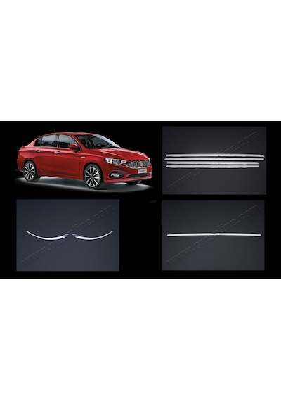 Fiat Egea Krom 3Lü Set Cam Çıtası Bagaj Çıtası Reflektör Çıtası