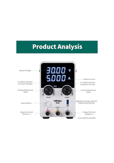Wellhise Yihua 305d-v 30v 5ah Güç Kaynağı Powersupply