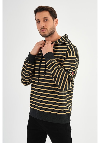 Alexandergardı Çizgili Kapüşonlu Sweatshırt Unx-00242 001