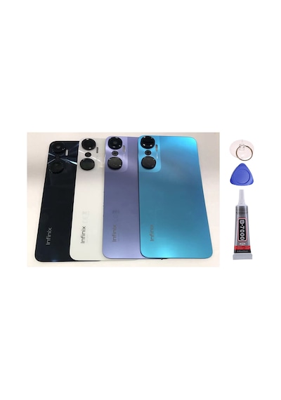 İnfinix Hot 20 Mor Arka Kapak Batarya Kapağı Pil Kapağı Yapışkan Ve Sökme Aparatıyla Beraber Full Set Mor