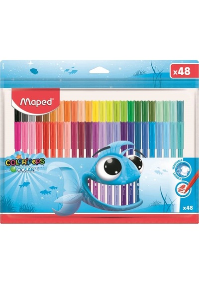 Color'peps Ocean Yıkanabilir Keçeli Kalem 48'li 845726 Karışık