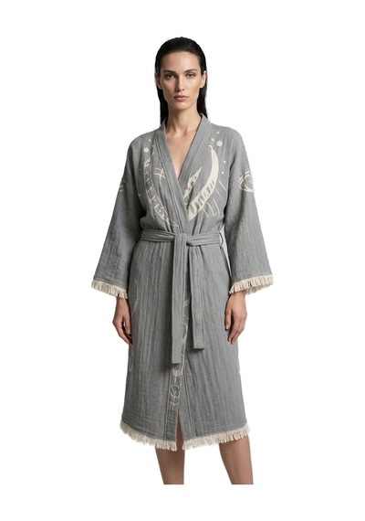 Brandsmiths Grey Crescent Eye Kimono Sarı